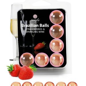 6 Brazilian Balls - fraise & champagne