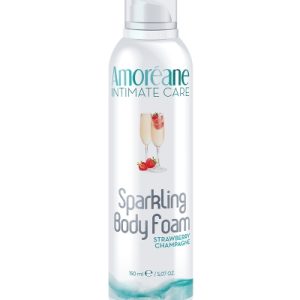 Mousse massage crépitante Vin pétillant Fraise - Amoréane