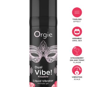 Gel d'excitation Dual Vibe Strawberry Gin Tonic Liquid Vibrator